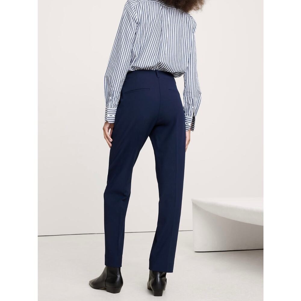 Banana Republic High-Rise Modern Slim City Stretch Ankle Pant Navy Blue 2P - Picture 2 of 12